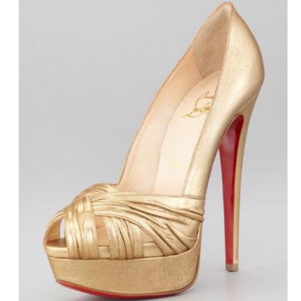 Christian Louboutin- Aborina Metallic Platform